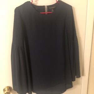 A Pea in The Pod Navy Blue maternity dress shirt